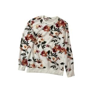Shein Floral Crewneck Sweater Mens S/ Womens XS Lightweight Fall